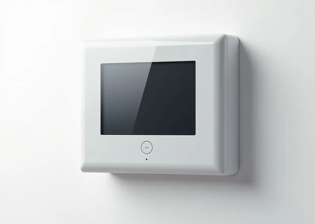 Wall-mounted weather control unit with LCD touch panel