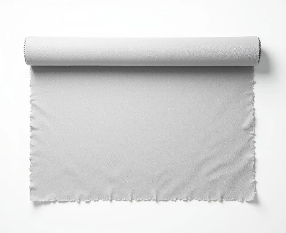 Prefabricated snow-melting heating mat unrolled on white background